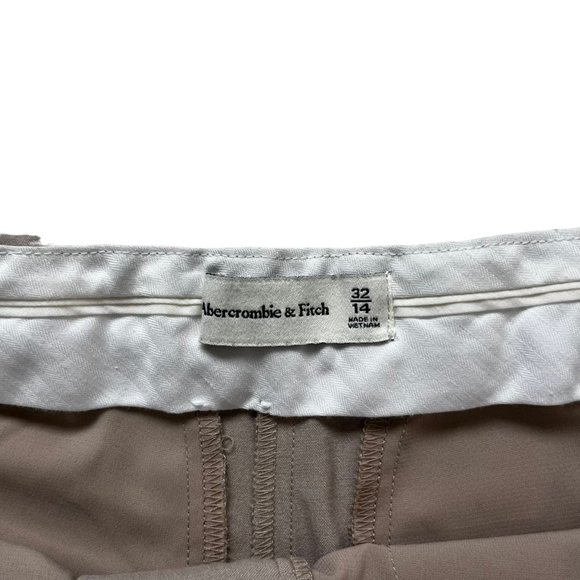 Final Sale! Abercrombie & Fitch wide leg pants high waist beige sz 32 US 12 - Picture 4 of 8